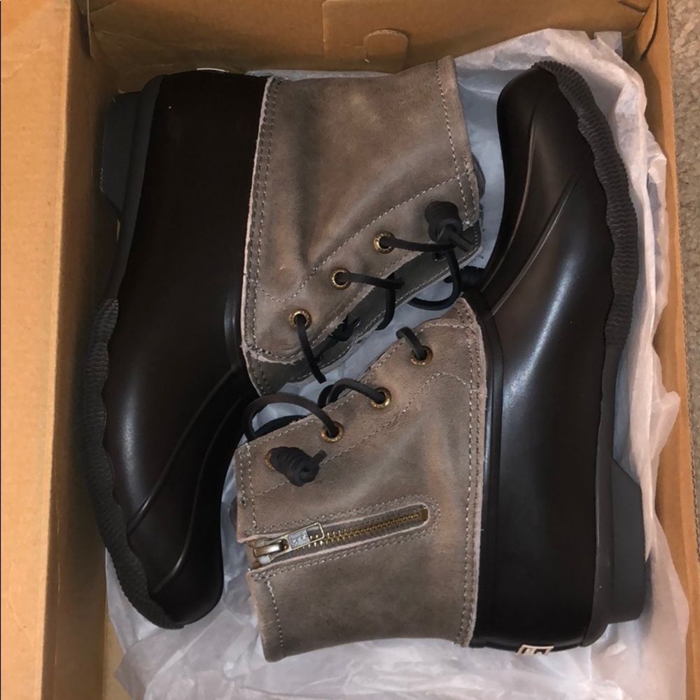 Sperry Rainboots Black/Gray Size 8 Women’s